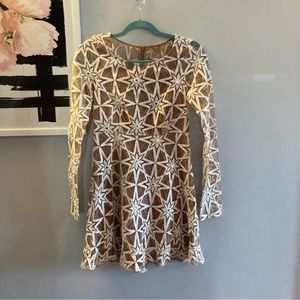For Love & Lemons Star Metz Lace Longsleeve Dress